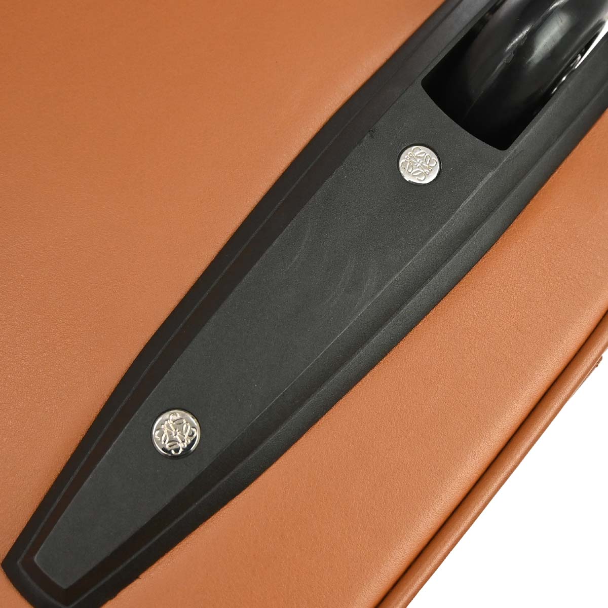 Loewe Brown Leather Cross Trolley Carry-On Rolling Luggage