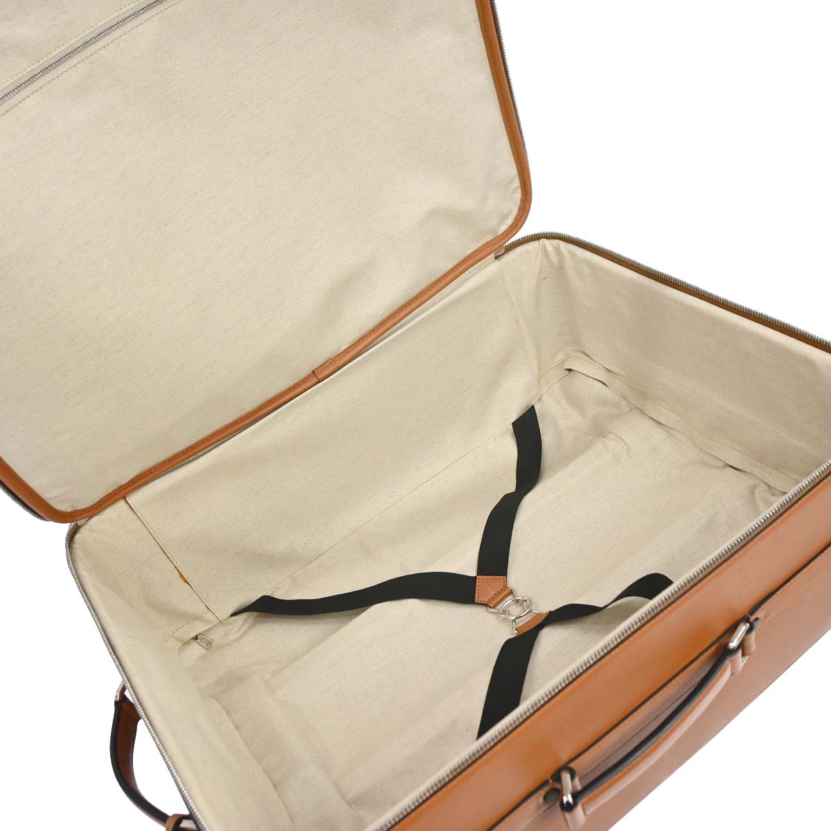 Loewe Brown Leather Cross Trolley Carry-On Rolling Luggage