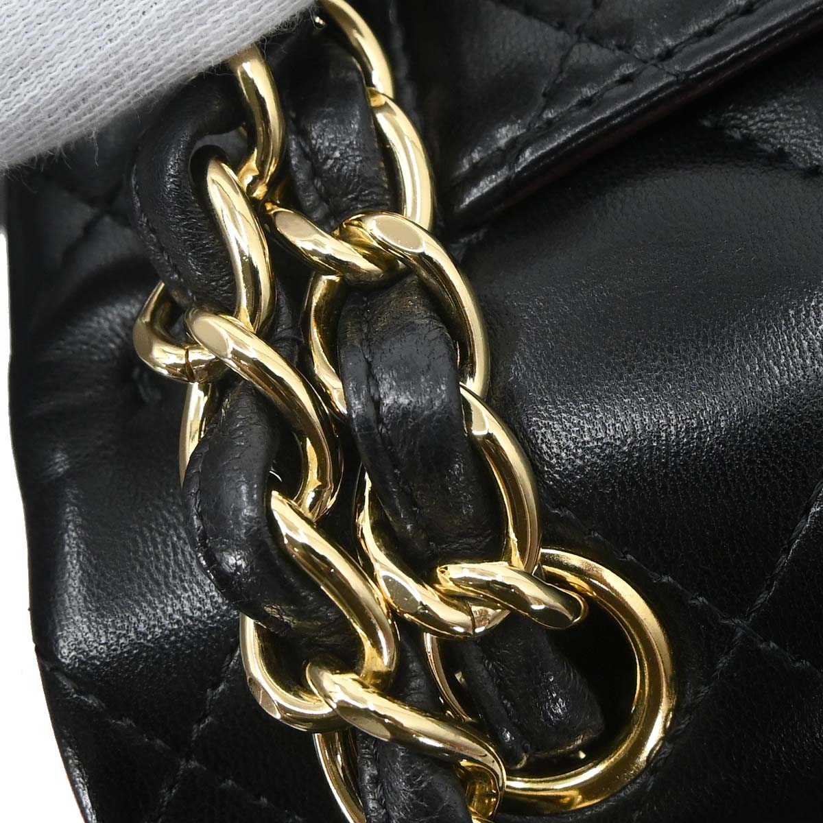 Chanel Black Lambskin Jumbo Classic Double Flap Shoulder Bag