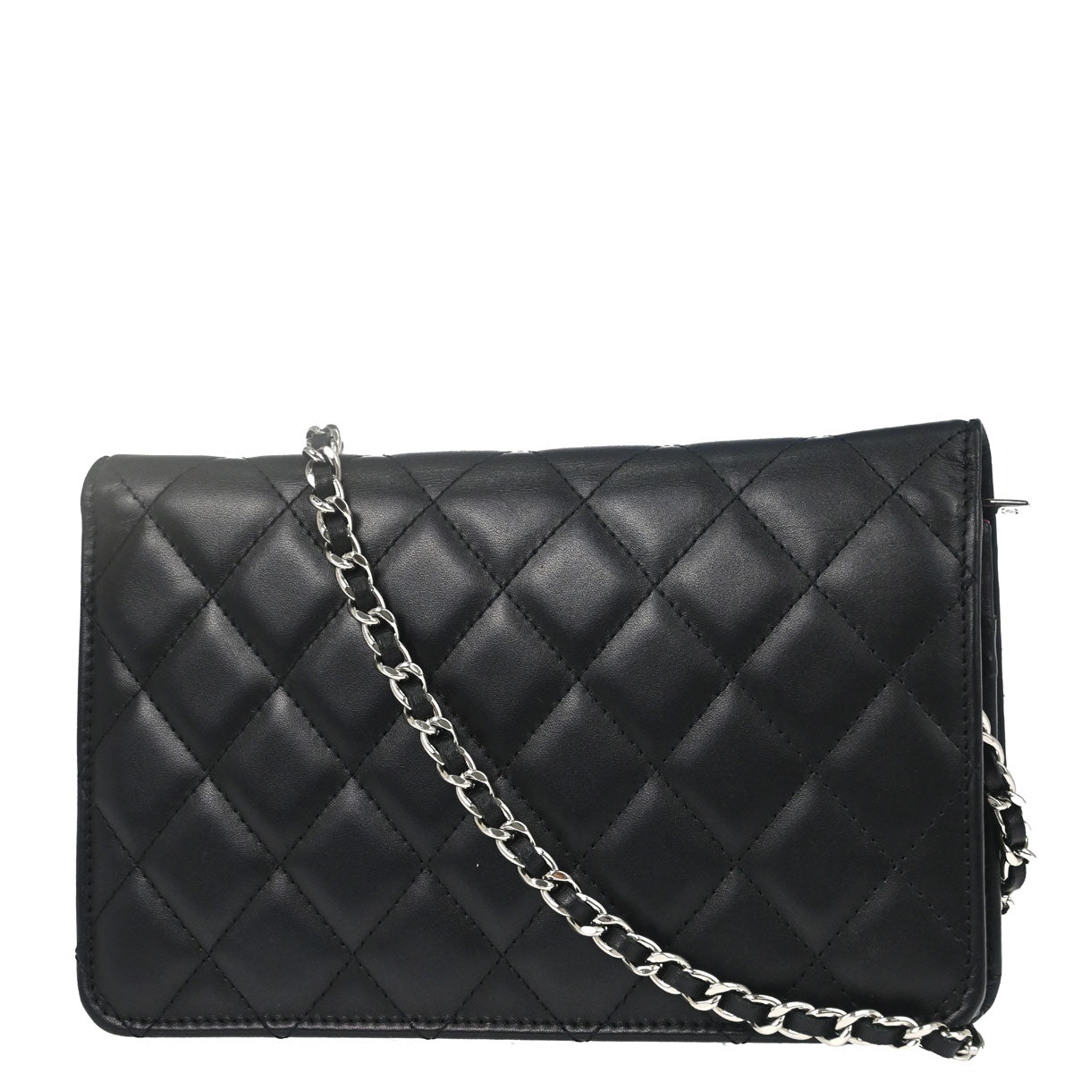 Chanel Black Calfskin Cambon Ligne WOC Wallet on Chain Shoulder Bag