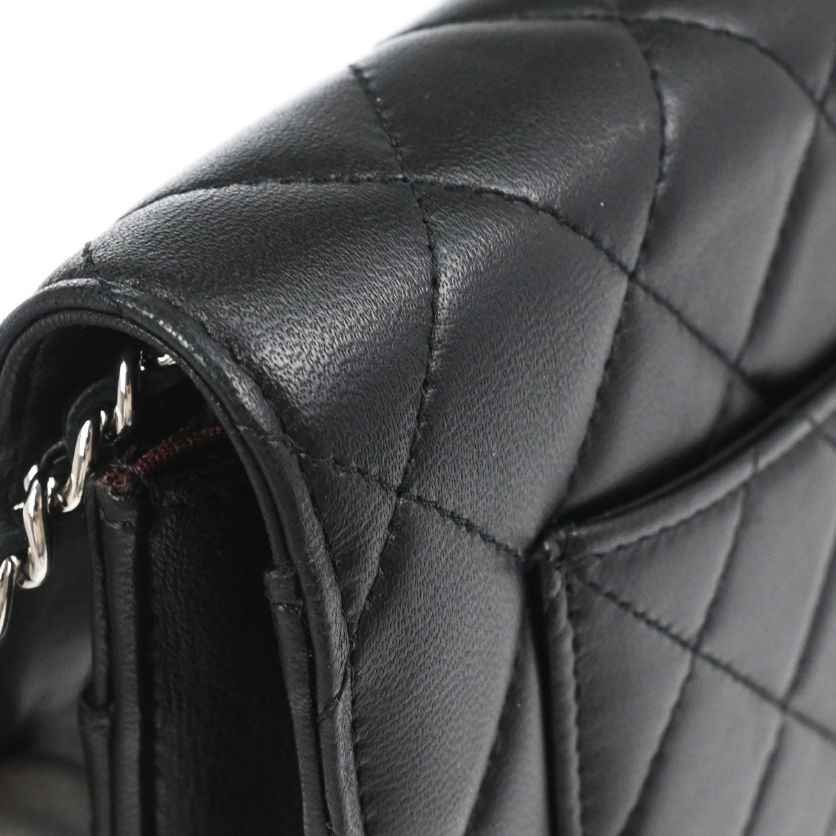 Chanel Black Lambskin Classic WOC Wallet on Chain Bag