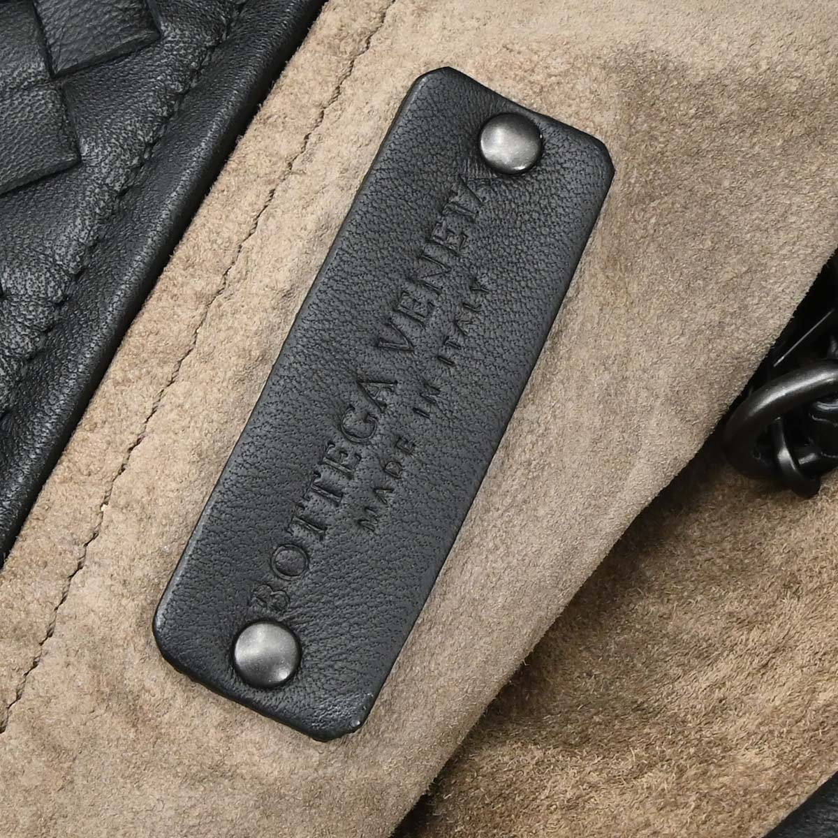 Bottega Veneta Black Lambskin Intrecciato Cesta Tote