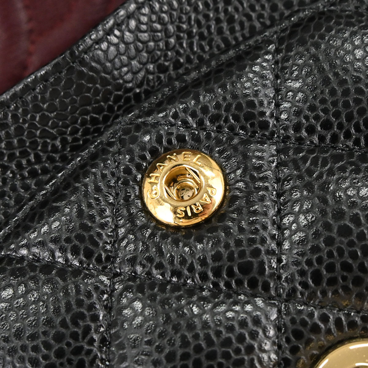 Chanel 2019 Black Caviar Skin Small Classic Double Flap Shoulder Bag