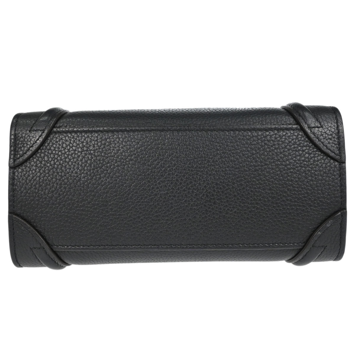 Celine Black Leather Nano Luggage 2way Shoulder Tote Handbag