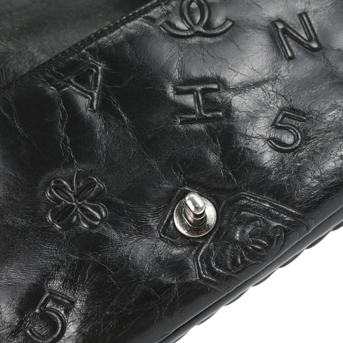 Chanel Black Calfskin Precious Symbols Shoulder Bag