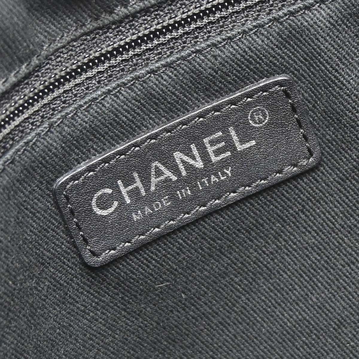 Chanel 2012 Black Caviar Skin Timeless CC Chain Tote Bag