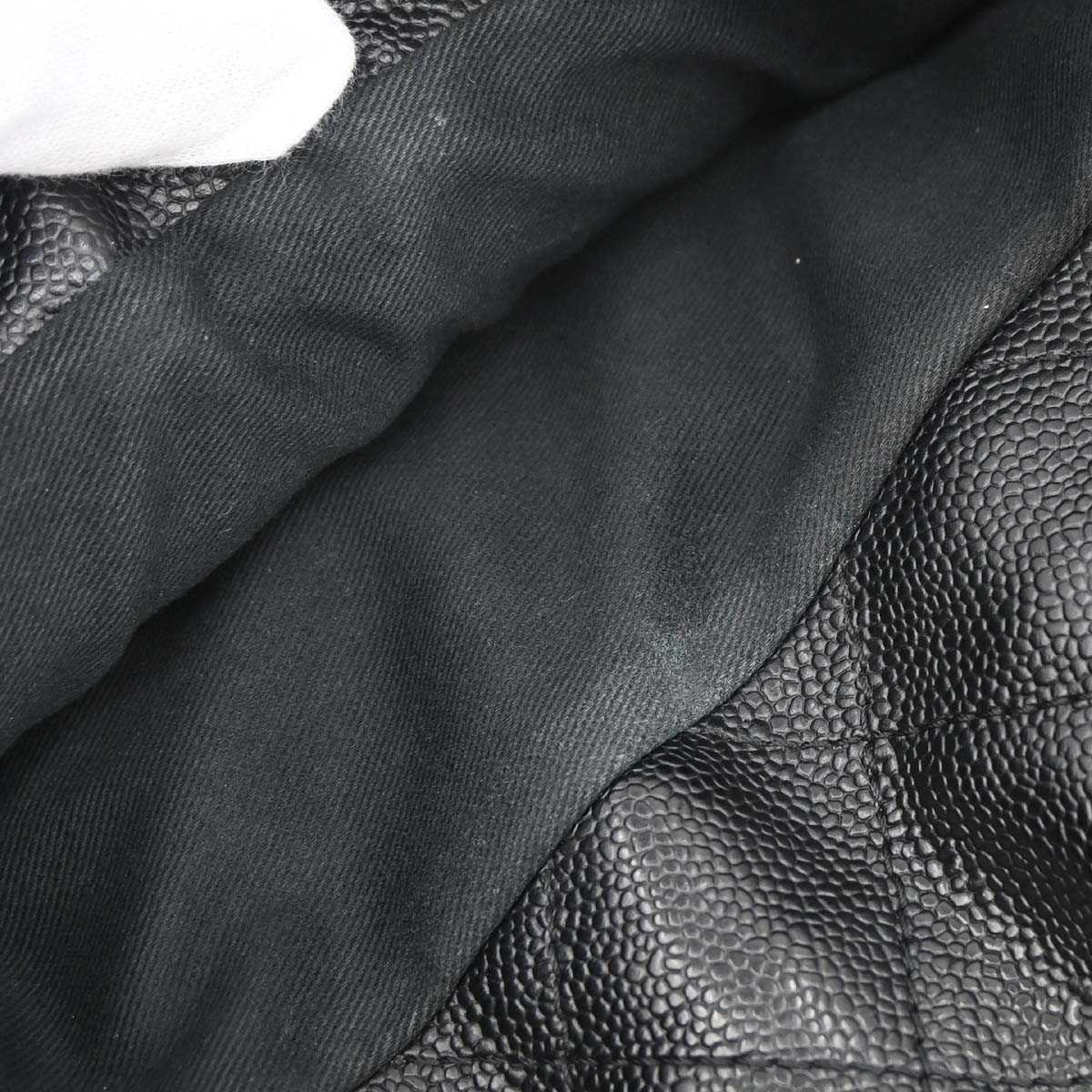 Chanel 2012 Black Caviar Skin Timeless CC Chain Tote Bag