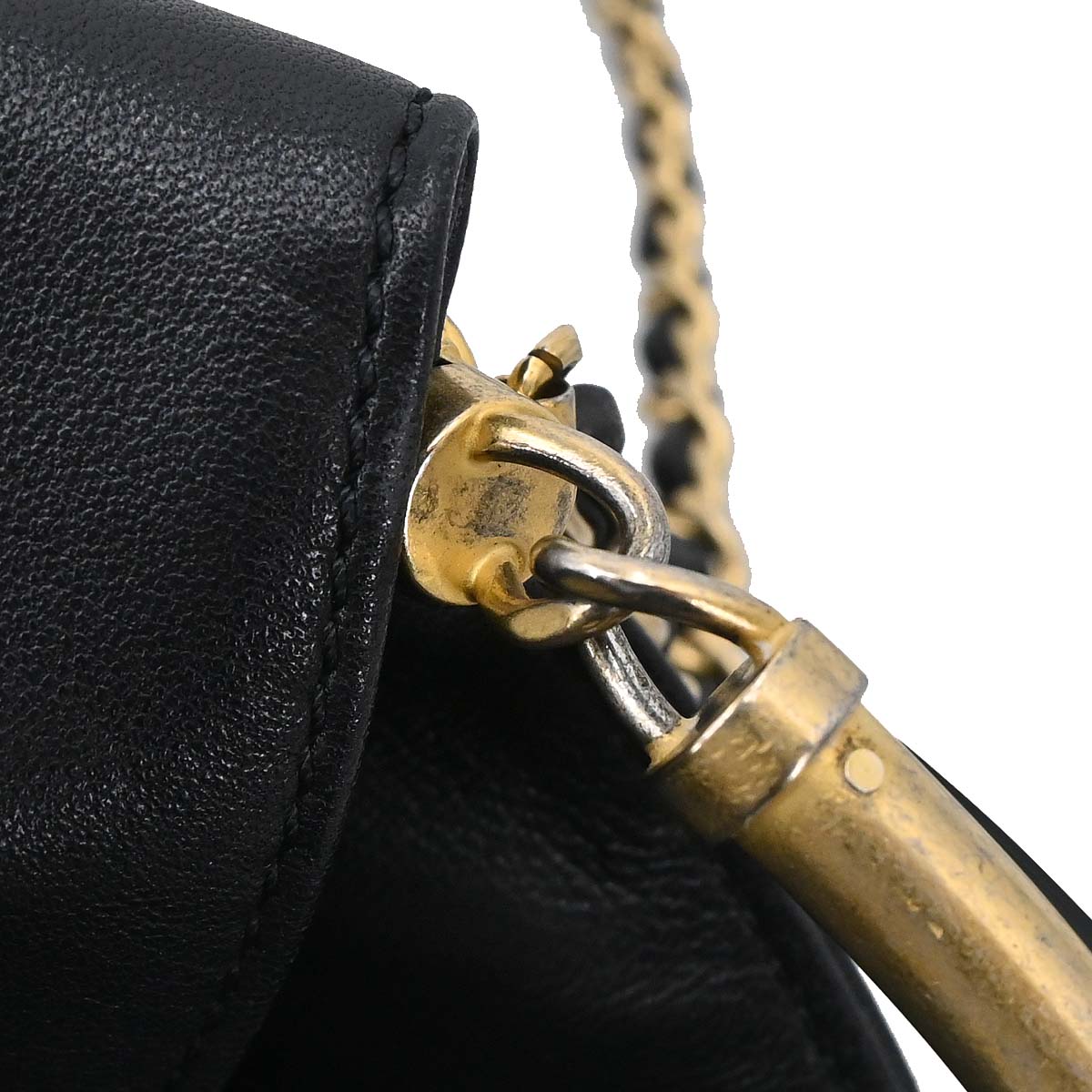 Chanel Black Lambskin Chevron Handle with Chic Bucket 2way Shoulder Handbag