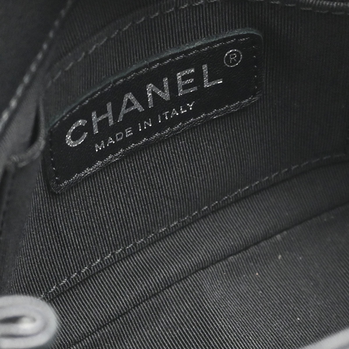 Chanel Black Calfskin Chevron Shoulder Bag