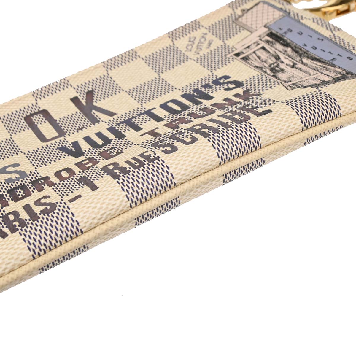 Louis Vuitton Damier Azur Pochette Milla MM Handbag N63090