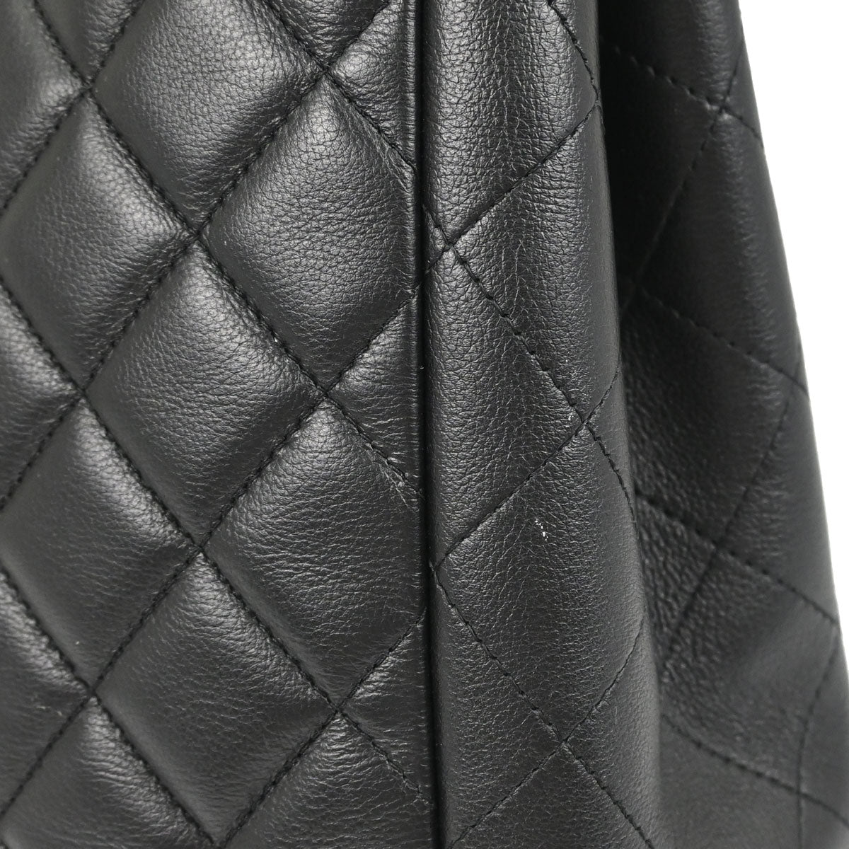 Chanel Black Lambskin Chain Tote Handbag