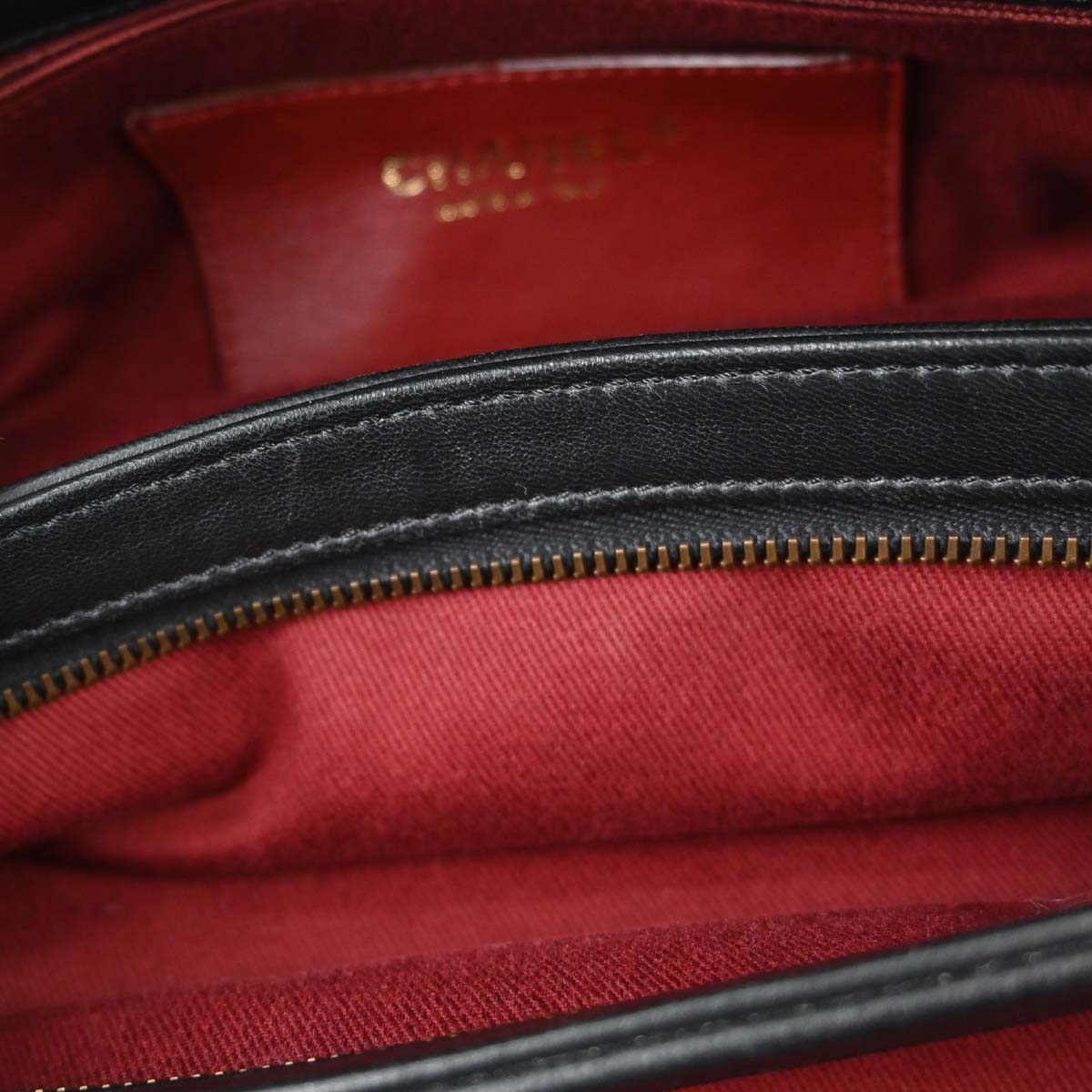 Chanel 2010-2011 Black Lambskin Medium Bowling Mademoiselle Handbag