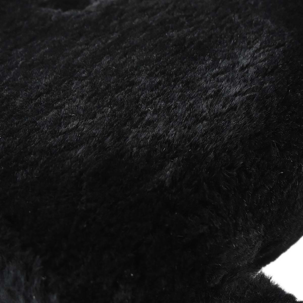 Chanel Black Rabbit Fur Paris-Cosmopolite Top Handle 2way Shoulder Handbag
