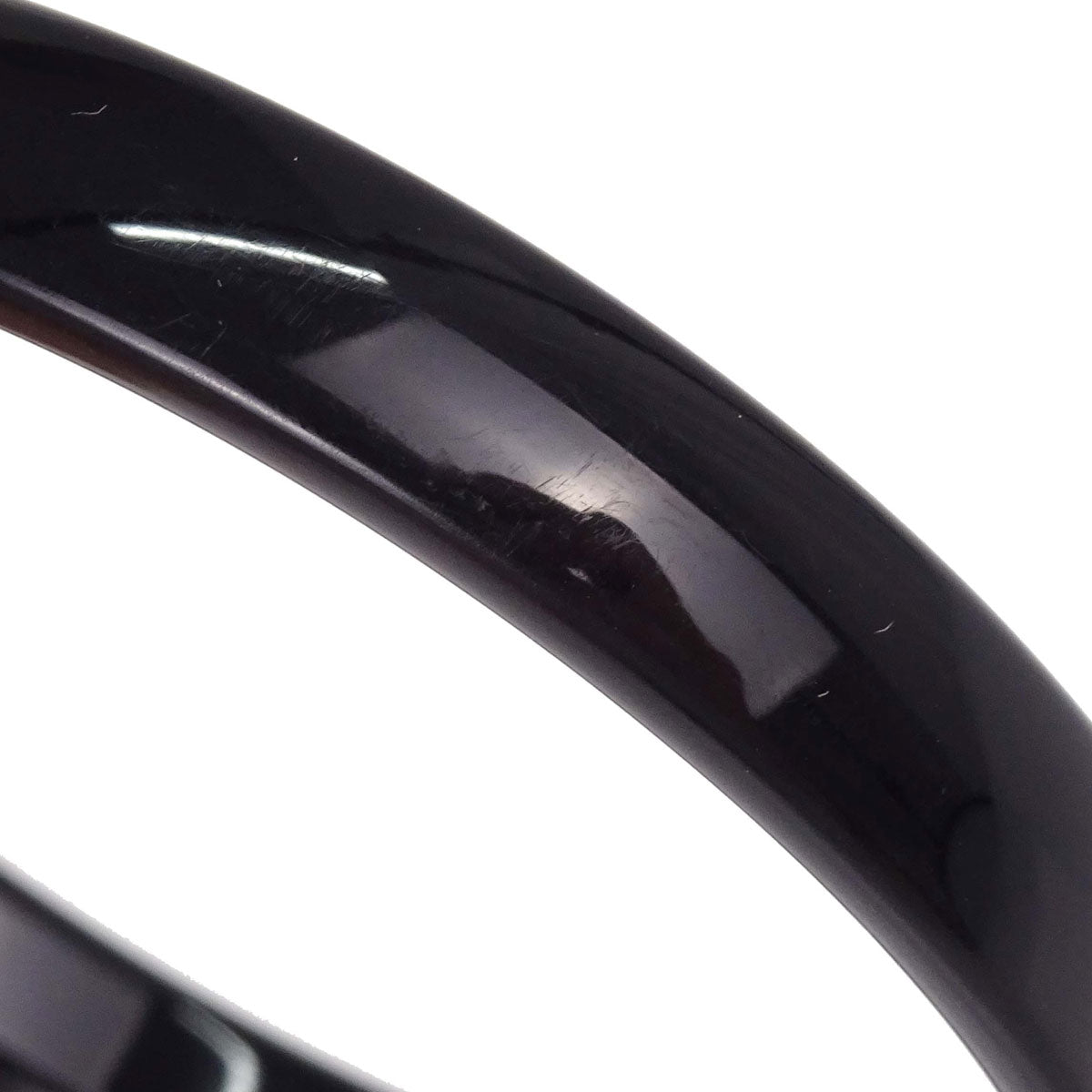 Chanel Black Acrylic Bangle Accessories 10P