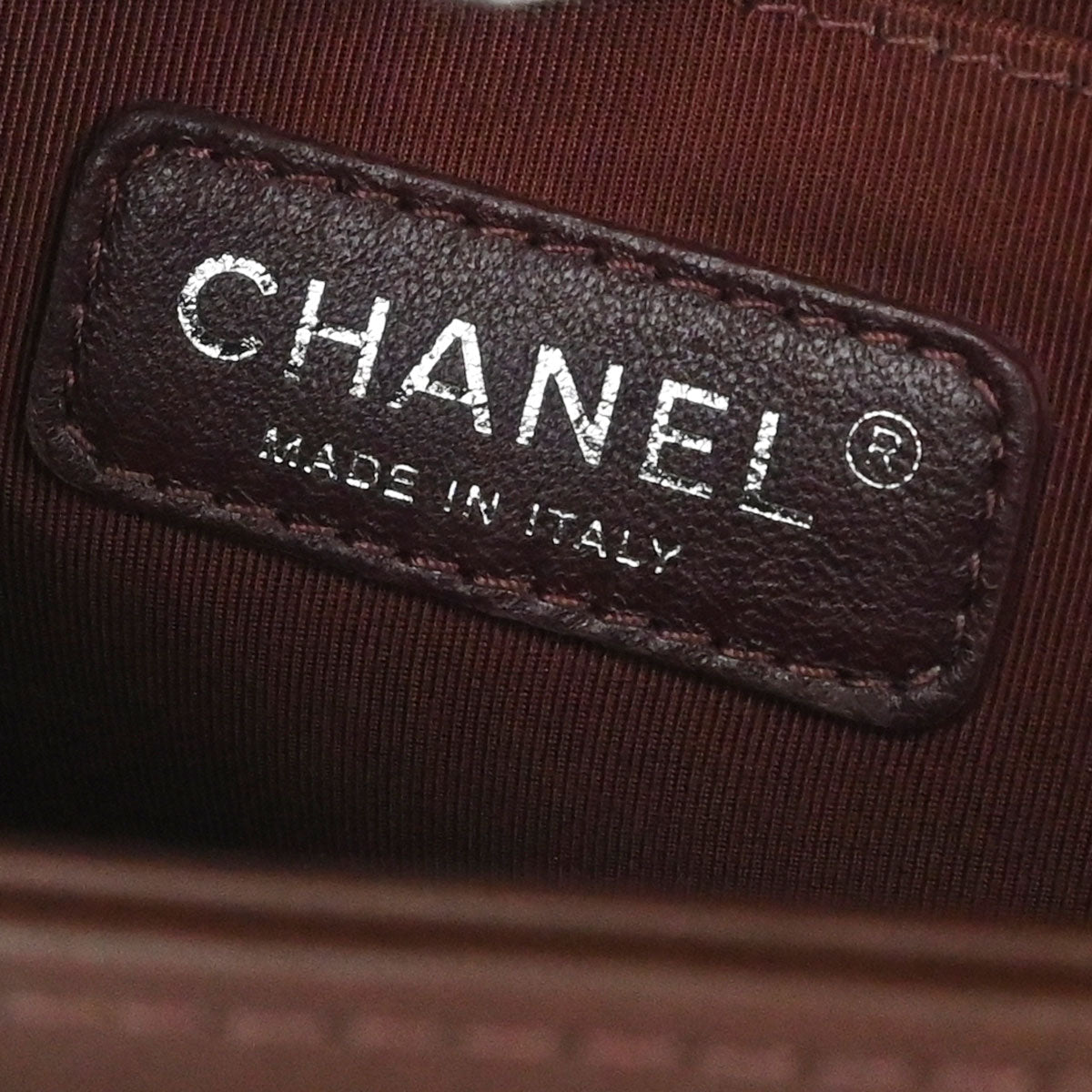 Boy Chanel Brown Lambskin Chevron Medium Shoulder Bag