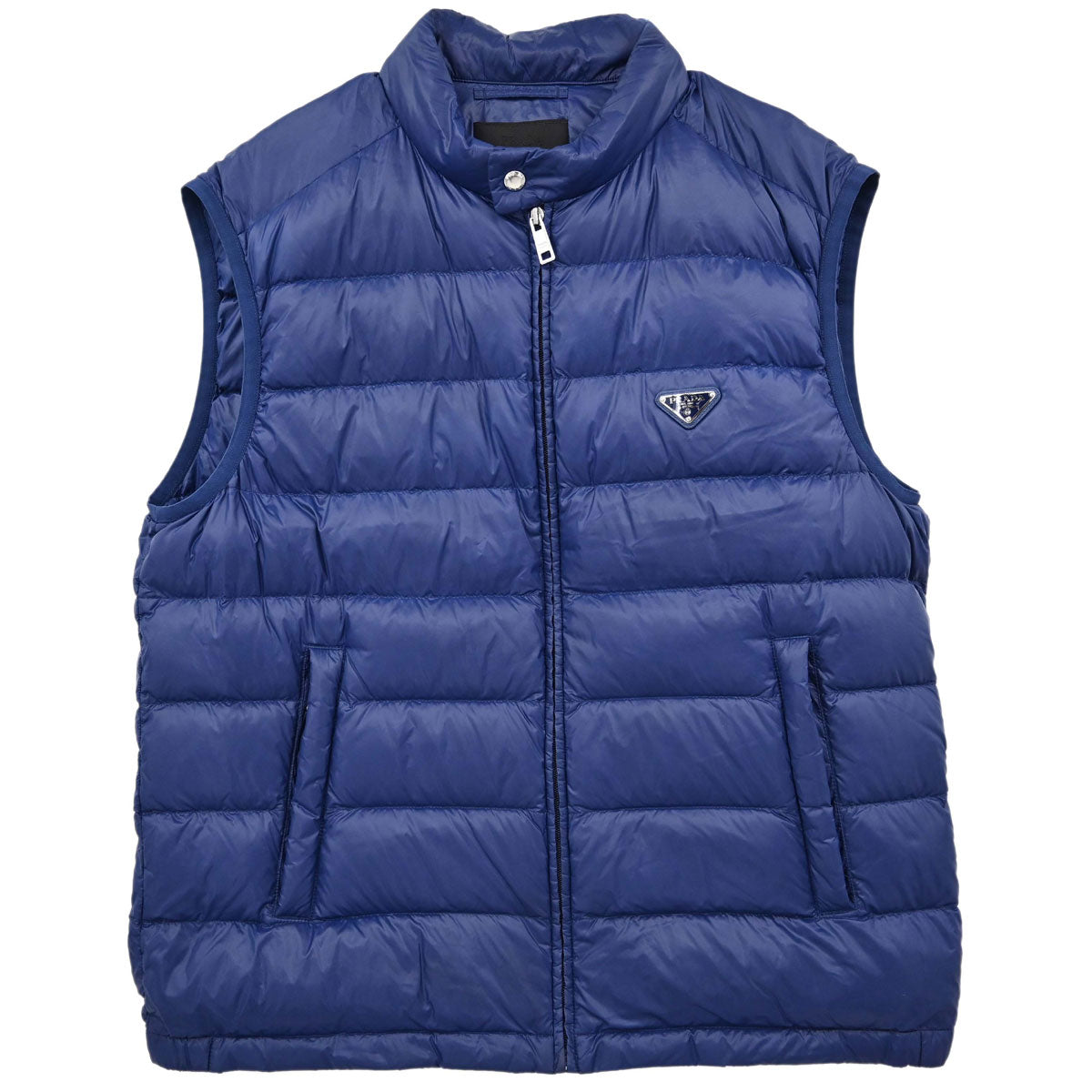 Prada 2014 Sleeveless Zip Up Quilted Down Jacket Blue #56