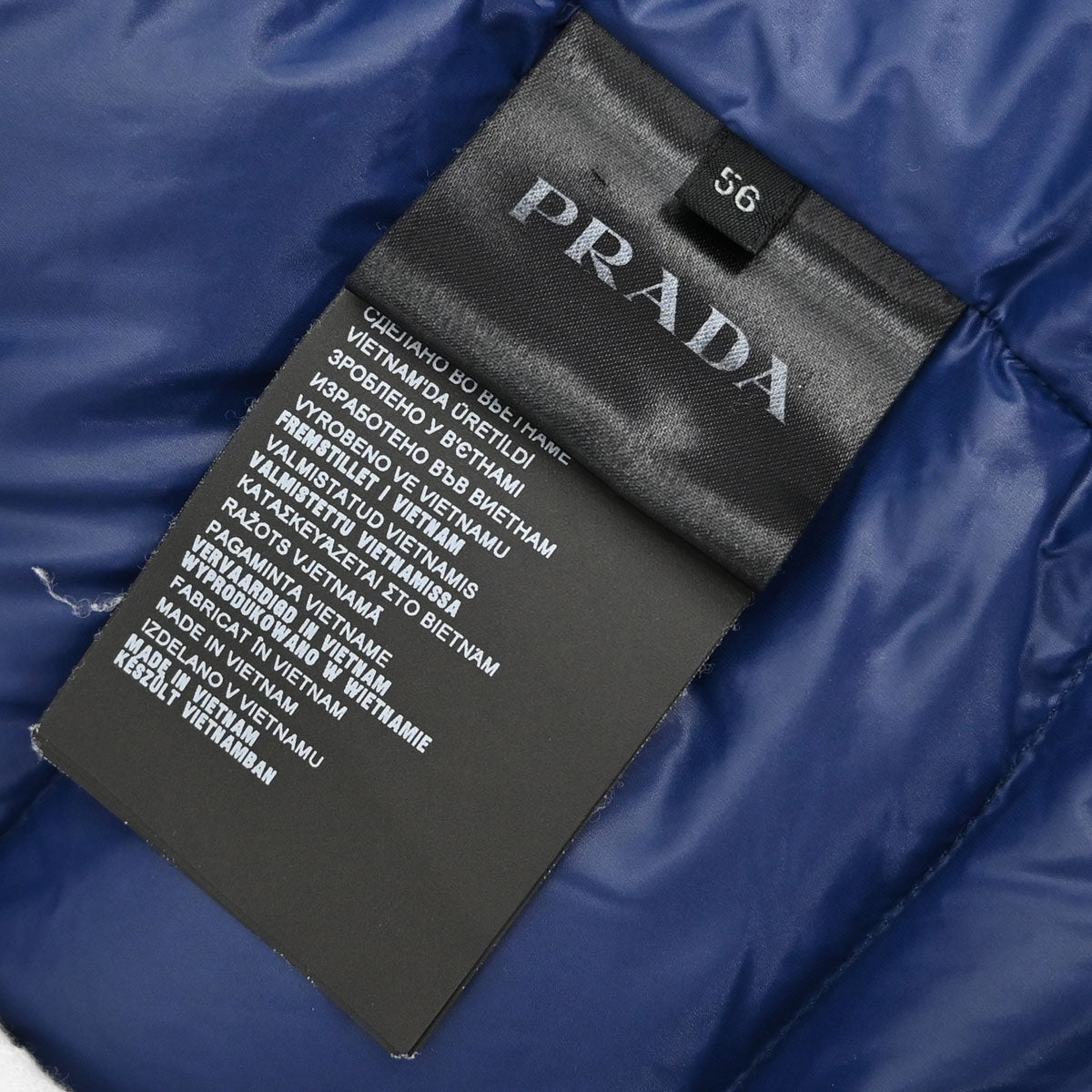 Prada 2014 Sleeveless Zip Up Quilted Down Jacket Blue #56
