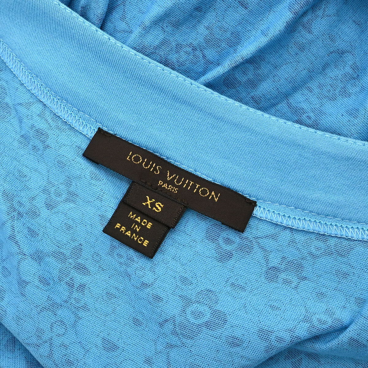 Louis Vuitton Monogram Flower Print T-shirt Blue #XS