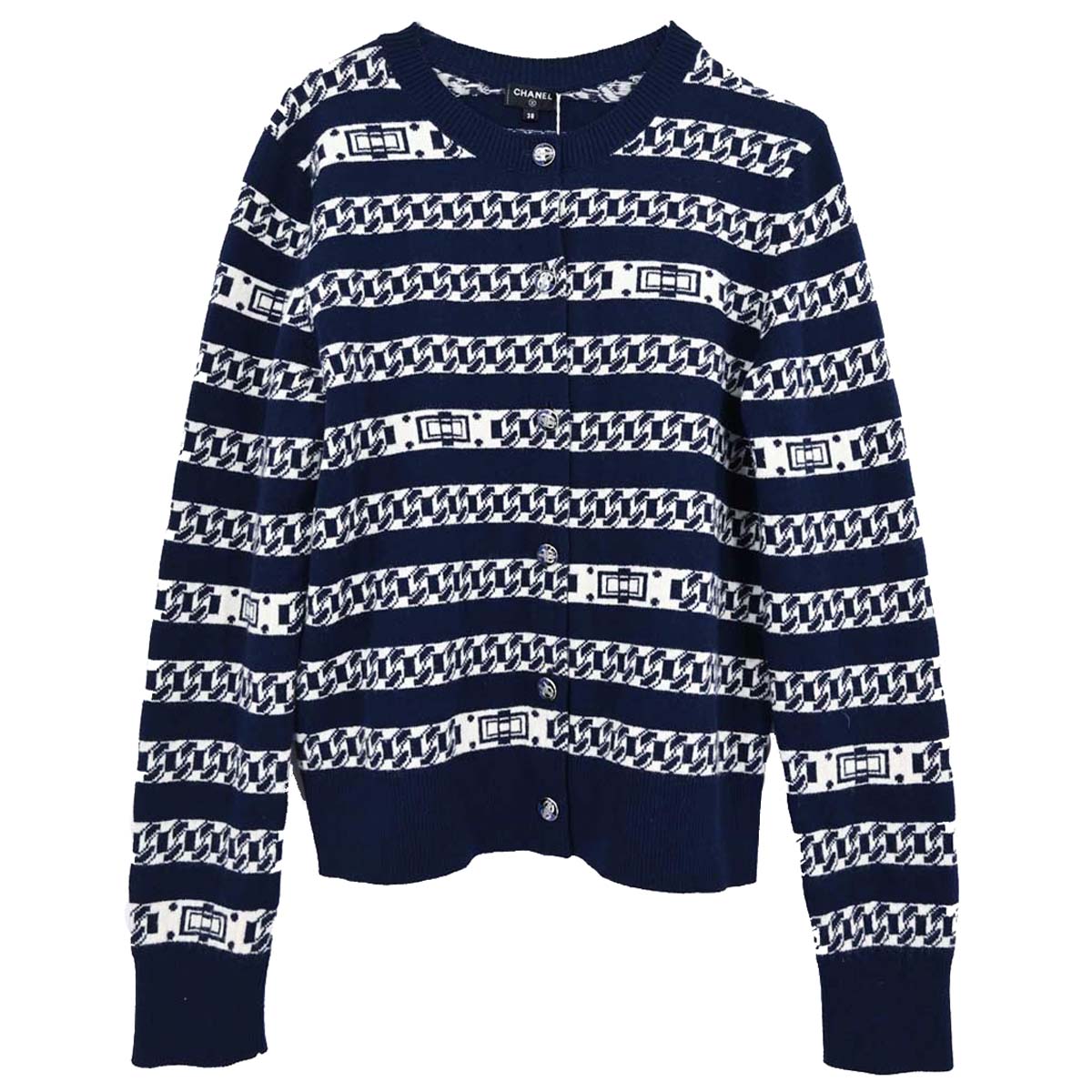Chanel 2017 Cardigan Navy #38