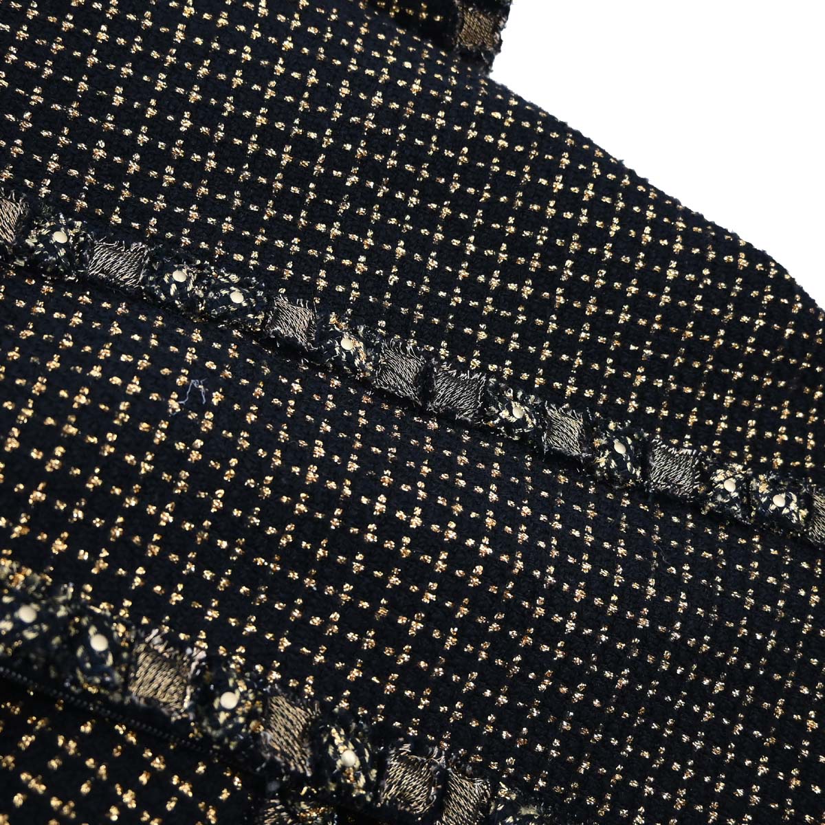 Chanel 2011 Tweed Coat Black Gold #38