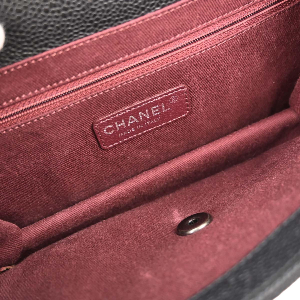 Chanel Black Caviar Skin Paris-Edinburgh Retro Class 2way Shoulder Handbag