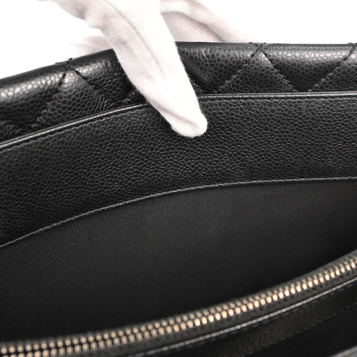 Chanel Black Caviar Skin Rock In Rome Shopping Tote Chain Handbag
