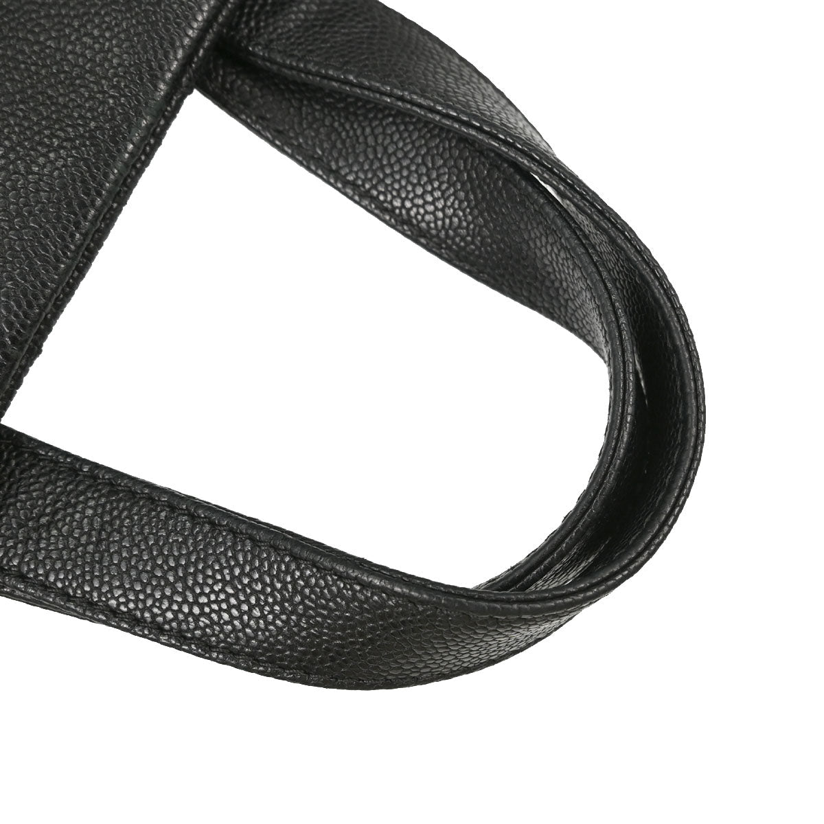 Chanel Black Caviar Skin Tote 2way Shoulder Handbag