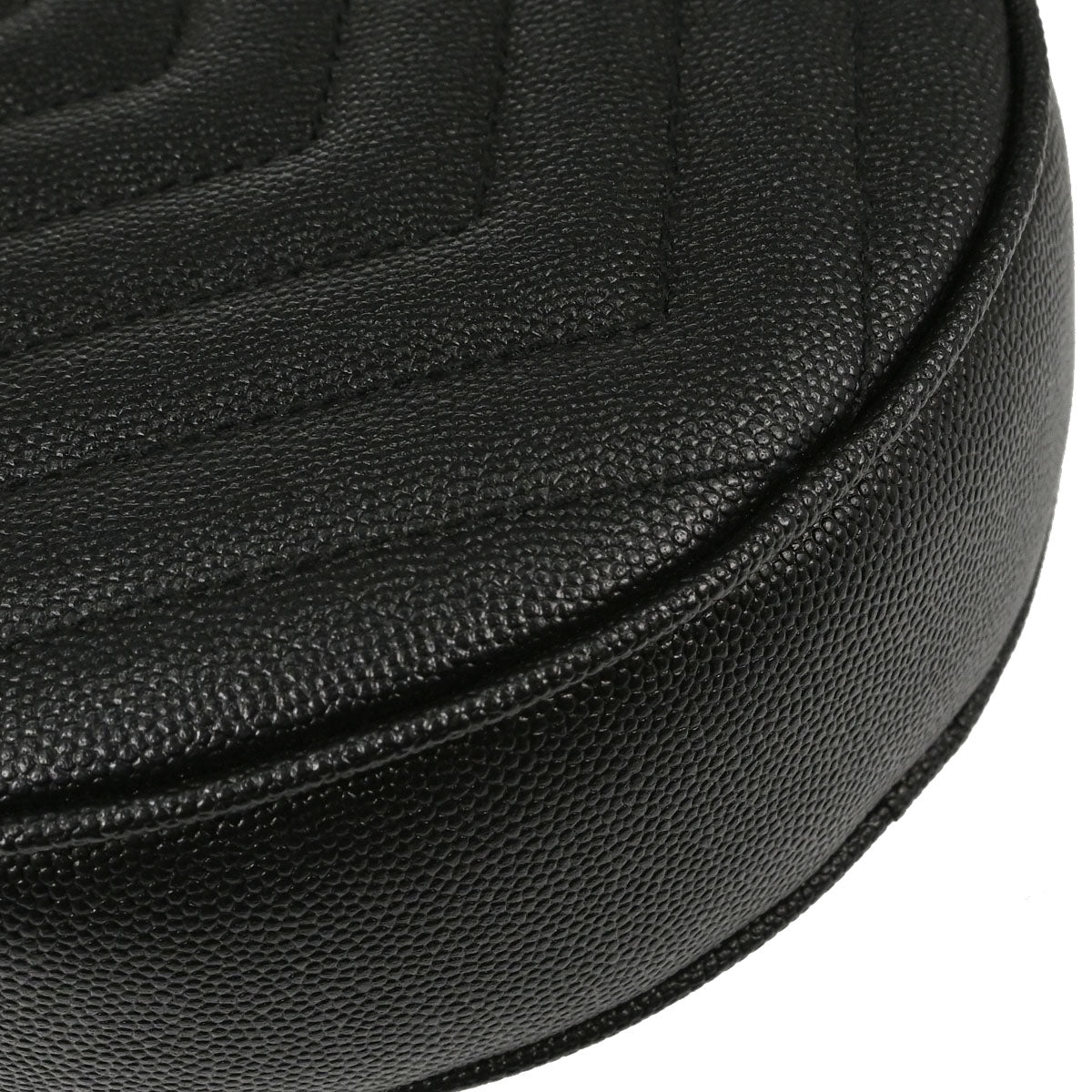 Saint Laurent Black Vinyle Round Camera Bag Shoulder Bag