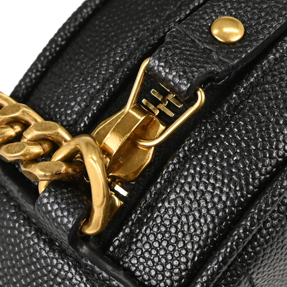Saint Laurent Black Vinyle Round Camera Bag Shoulder Bag