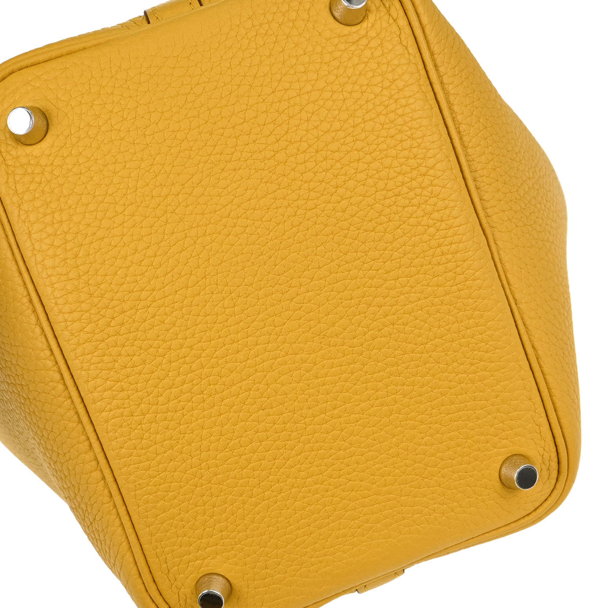 Hermes 2018 Jaune Amber Taurillon Clemence Picotin Lock 18 PM Handbag