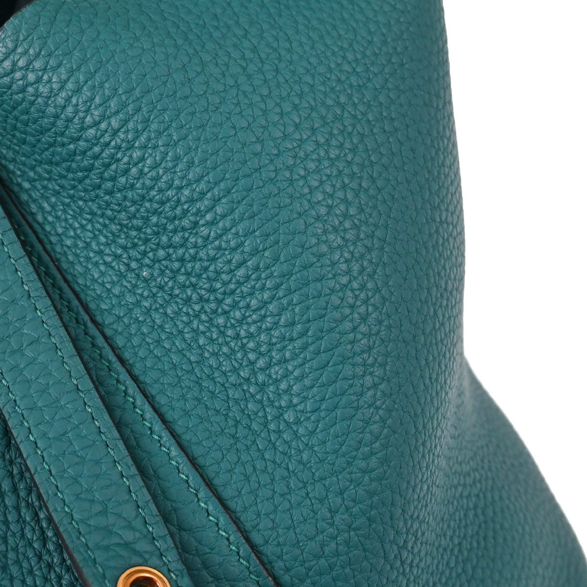 Hermes Vert Bosphore Taurillon Picotin Lock 18 PM Handbag