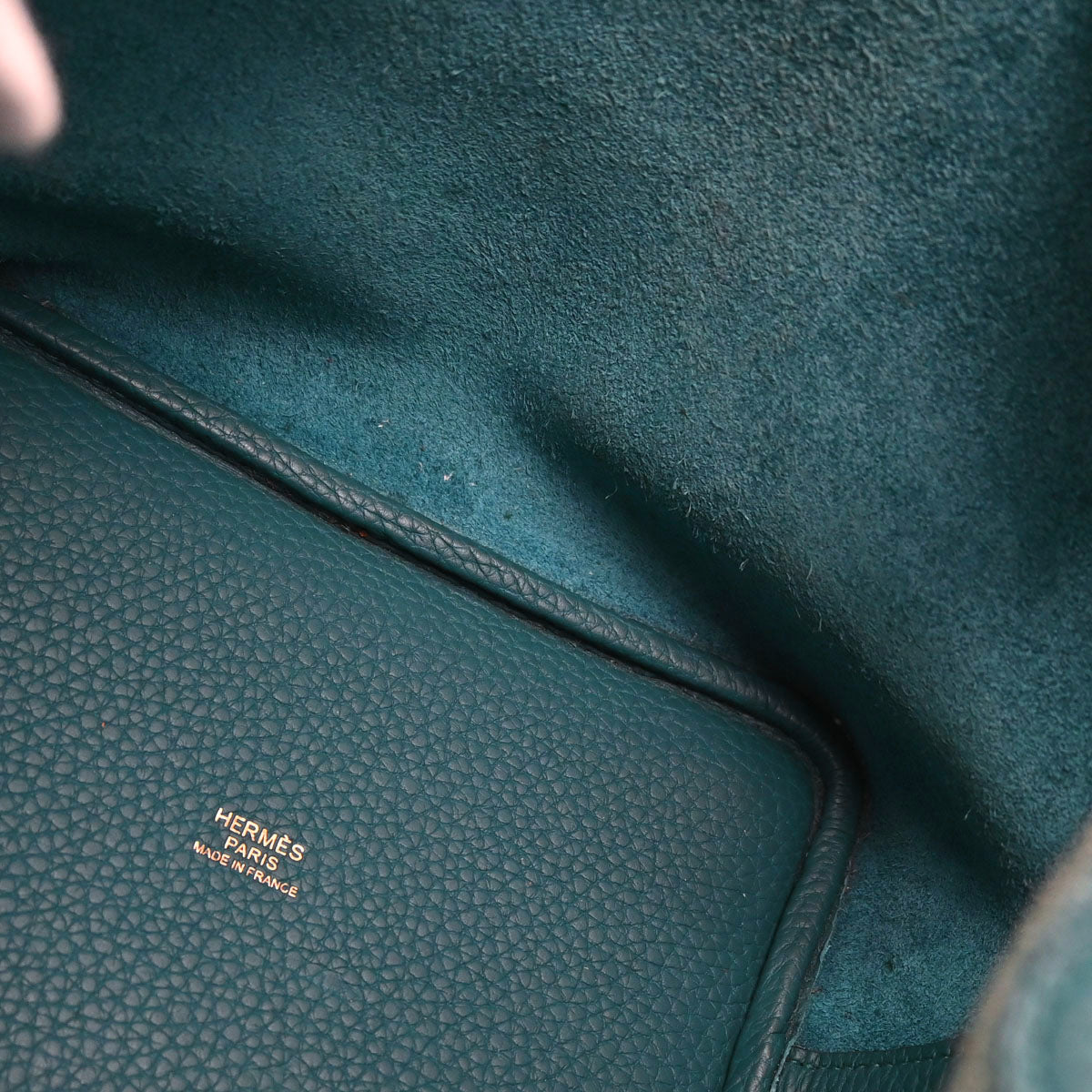 Hermes Vert Bosphore Taurillon Picotin Lock 18 PM Handbag