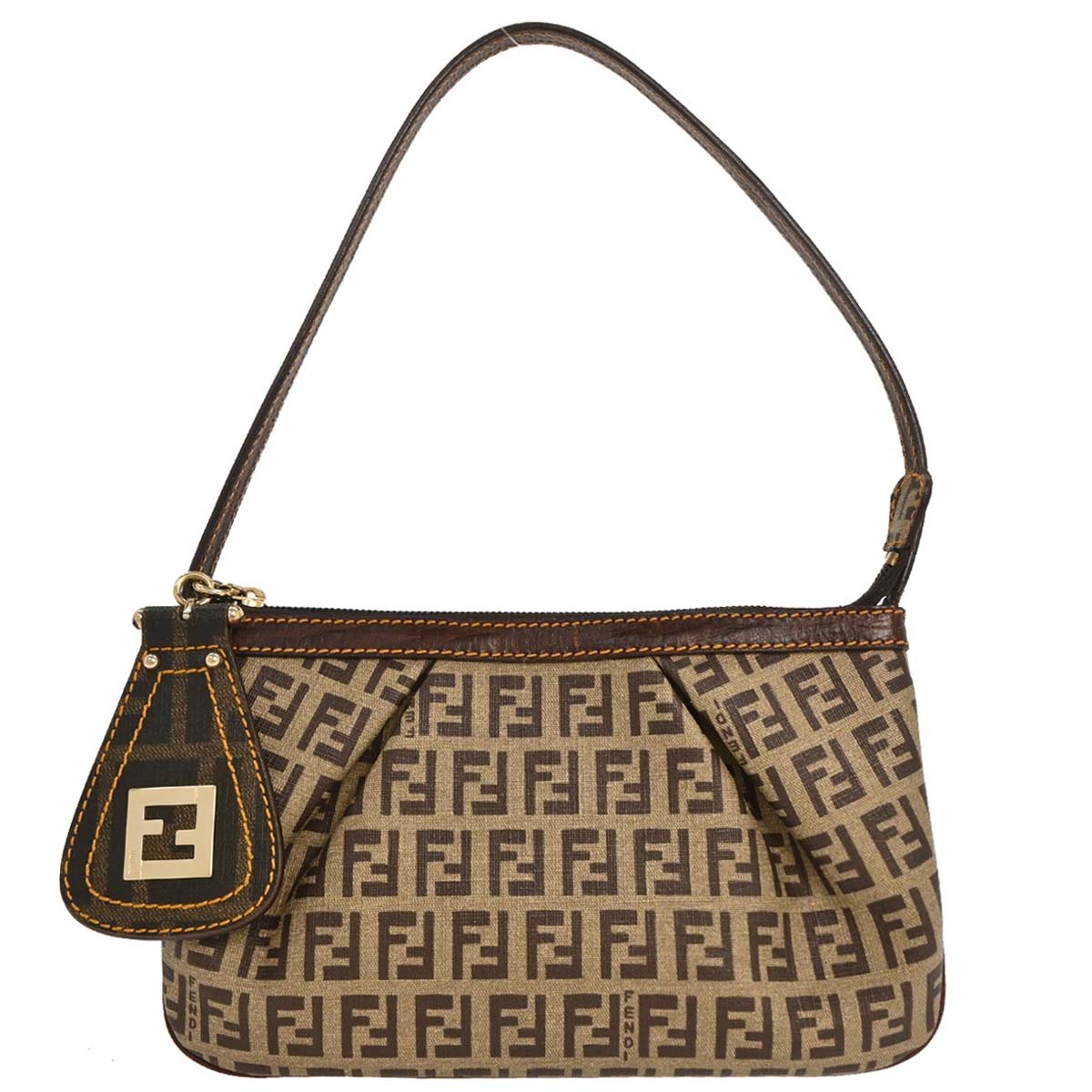 Fendi Beige PVC Zucchino Handbag