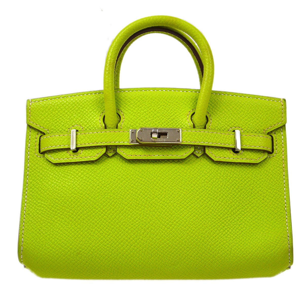 Hermes 2010 Kiwi Epsom Tiny Birkin 15