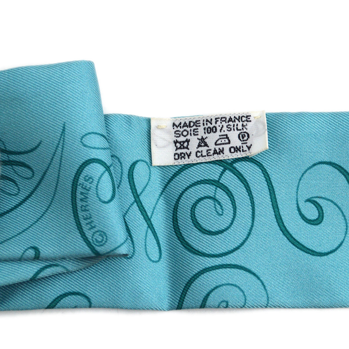 Hermes Twilly Scarf Stole Bag Handle Accessories Light Blue