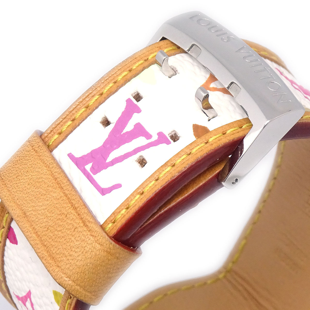 Louis Vuitton 2012 x Takashi Murakami Monogram Multicolor Tambour Watch Q12130