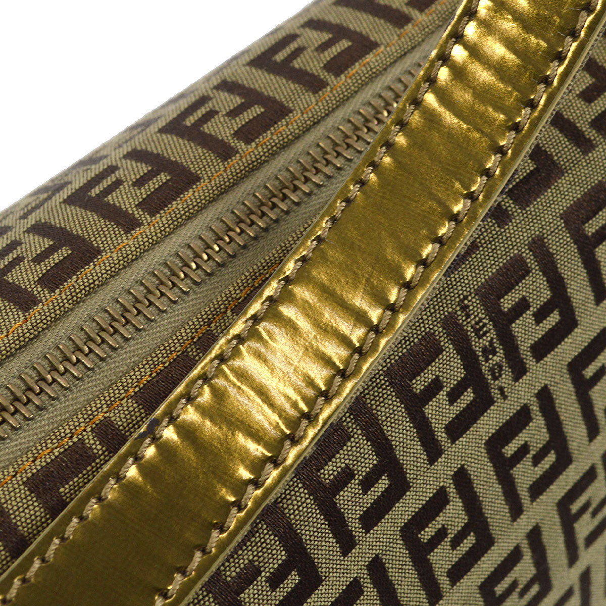 FENDI Zucchino Handbag Beige