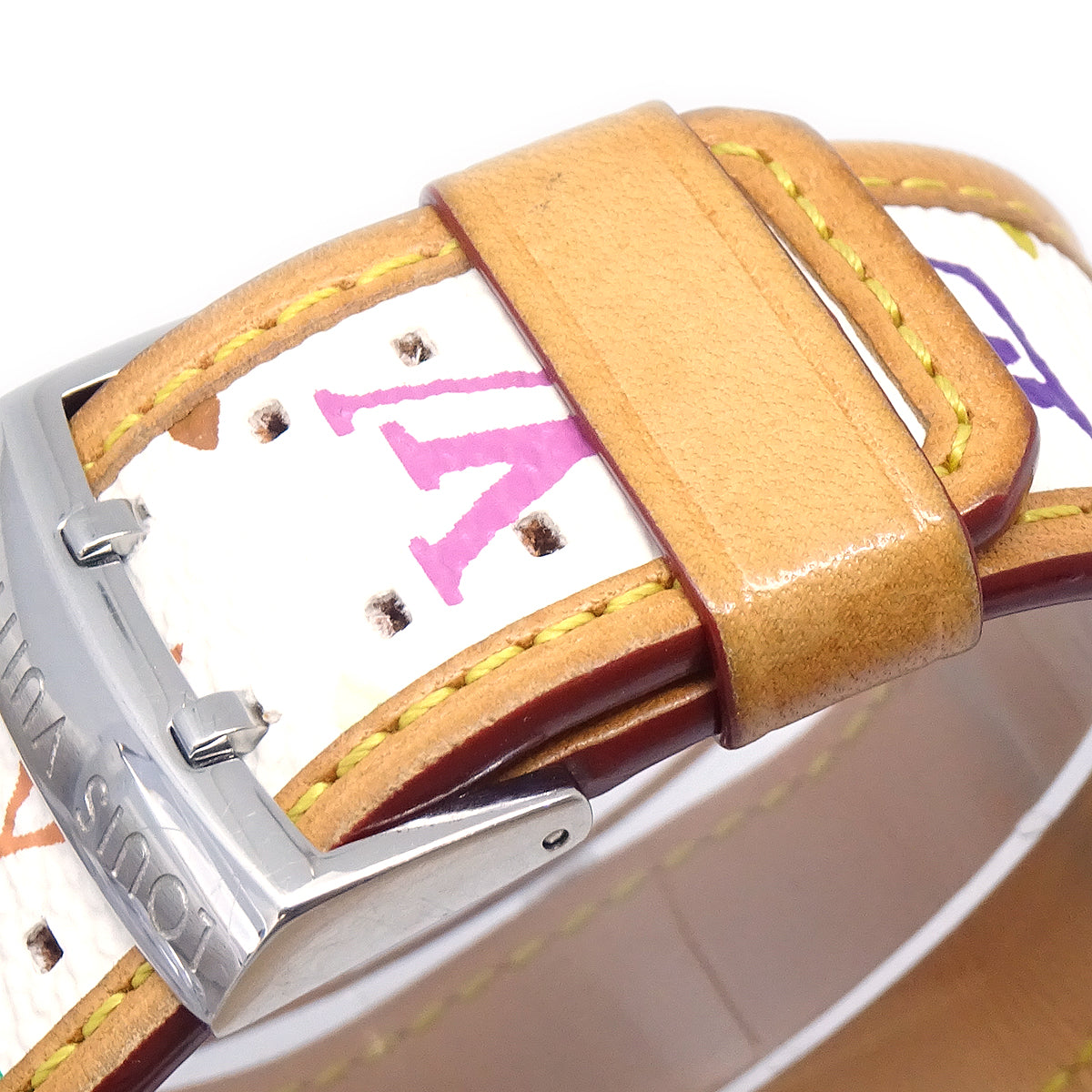 Louis Vuitton 2012 x Takashi Murakami Monogram Multicolor Tambour Watch Q12130