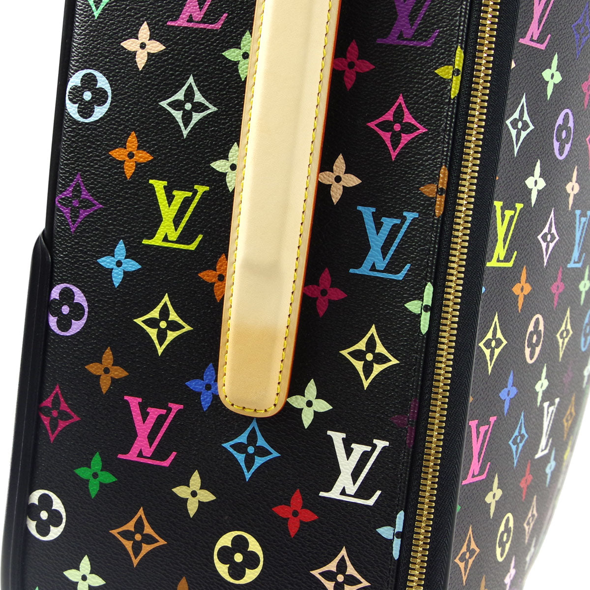 Louis Vuitton 2012 * Black Monogram Multicolor Pegase 50 Carry Handbag