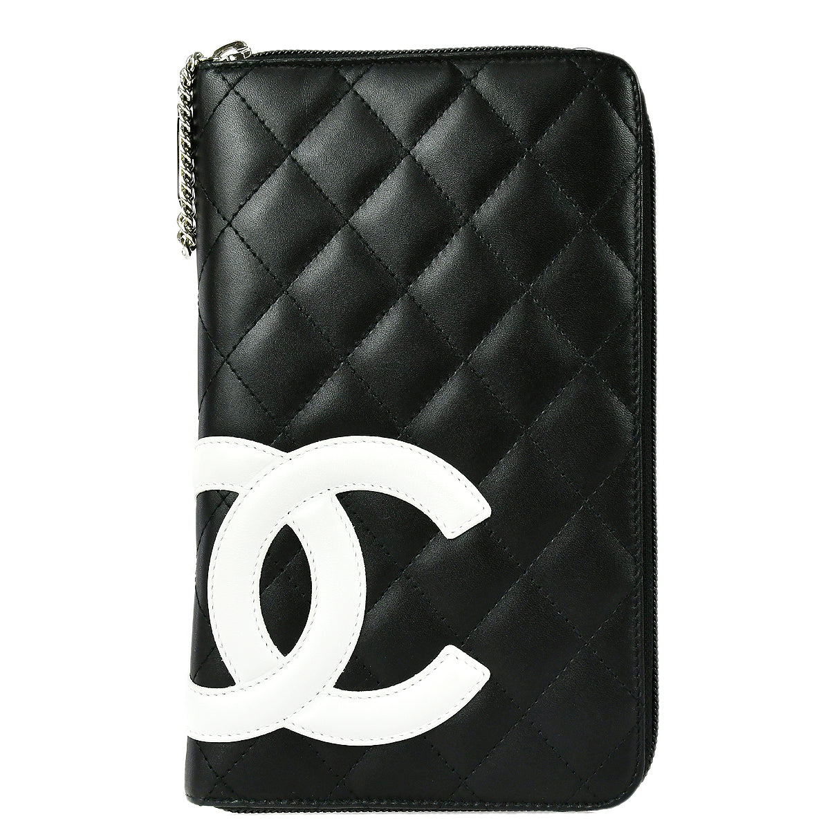 Chanel 2011 Black Calfskin Cambon Ligne Long Wallet