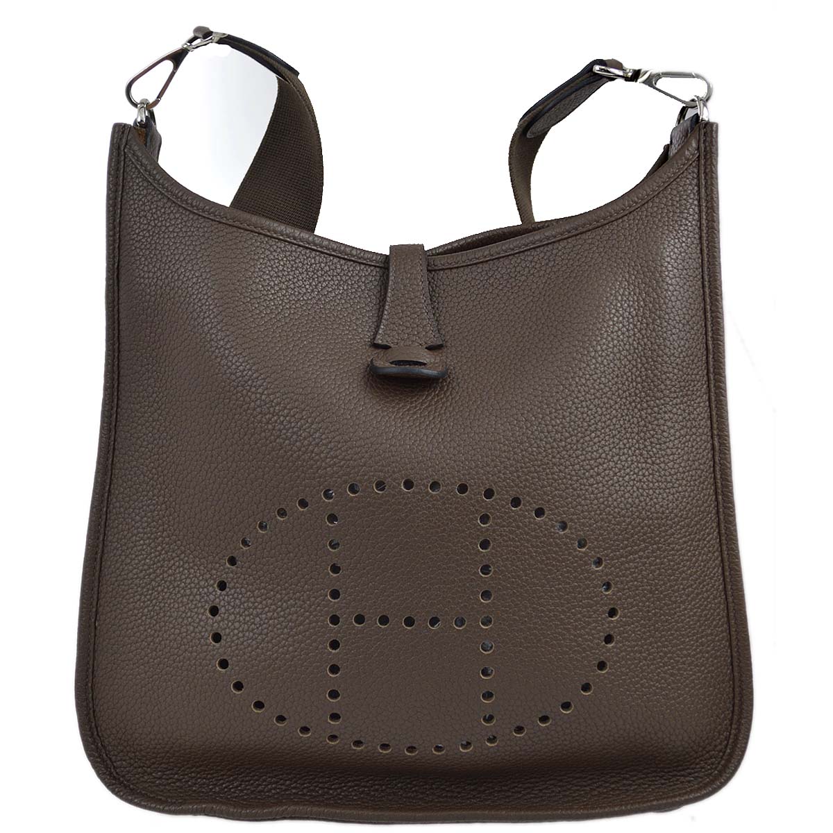 Hermes 2011 Brown Clemence Evelyne III PM