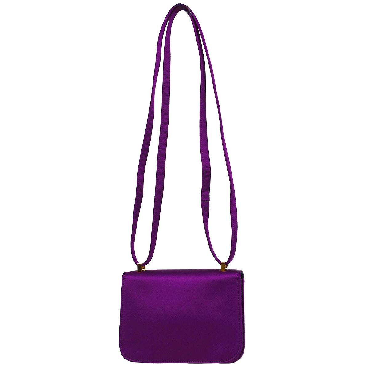 Hermes * 2010 Purple Silk Pochette Mini Constance