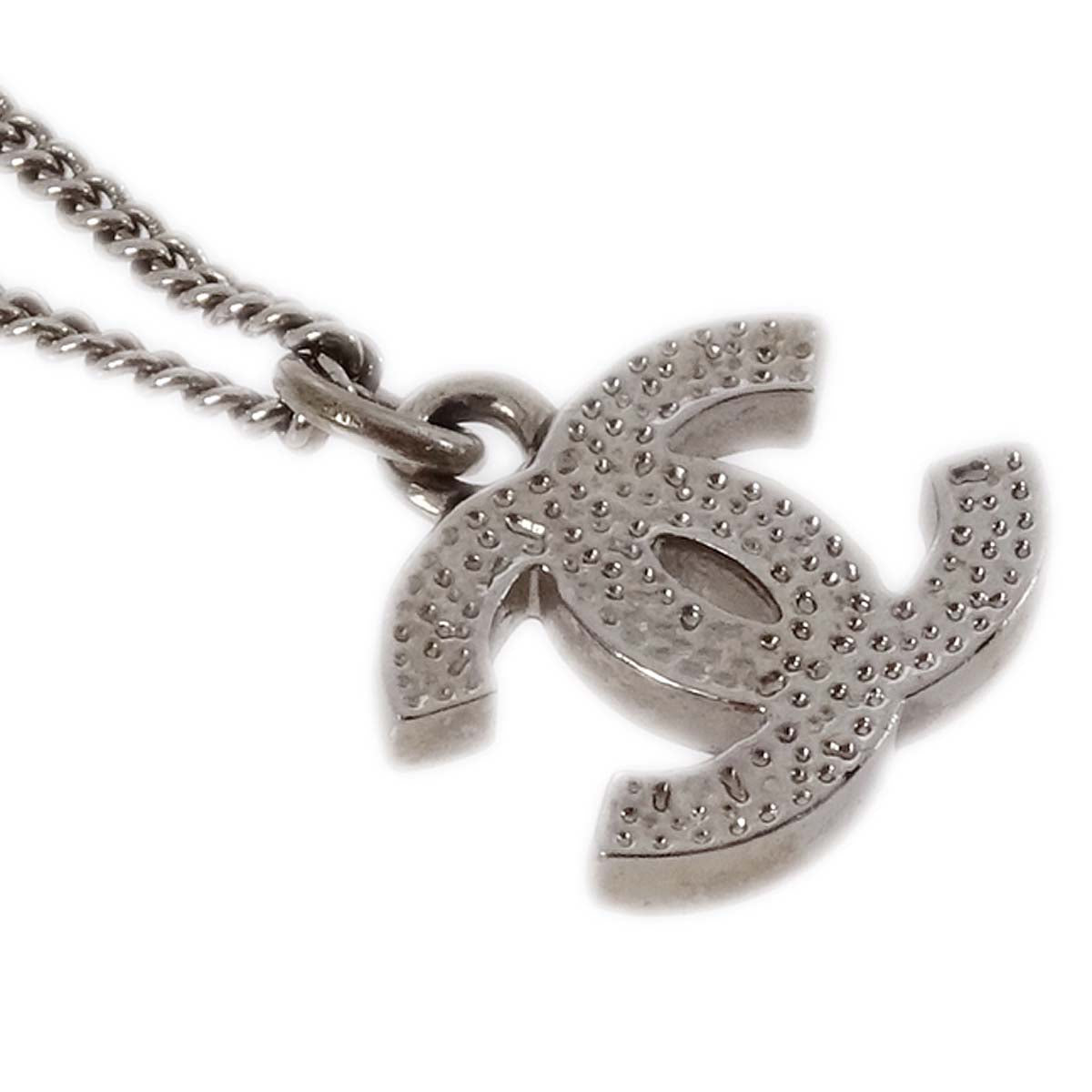 Chanel 2011 Crystal & Silver CC Necklace