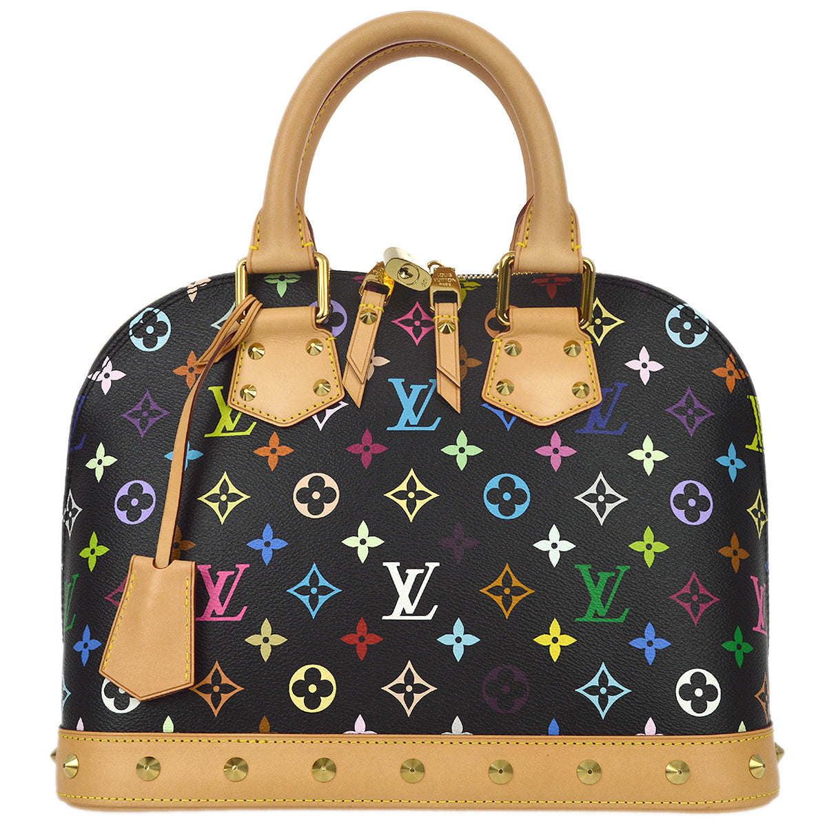 Louis Vuitton 2016 Black Monogram Multicolor Alma PM M40444