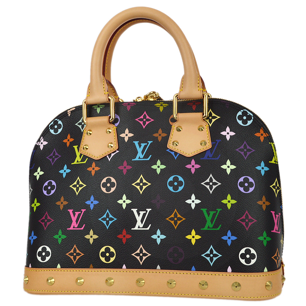 Louis Vuitton 2016 Black Monogram Multicolor Alma PM M40444