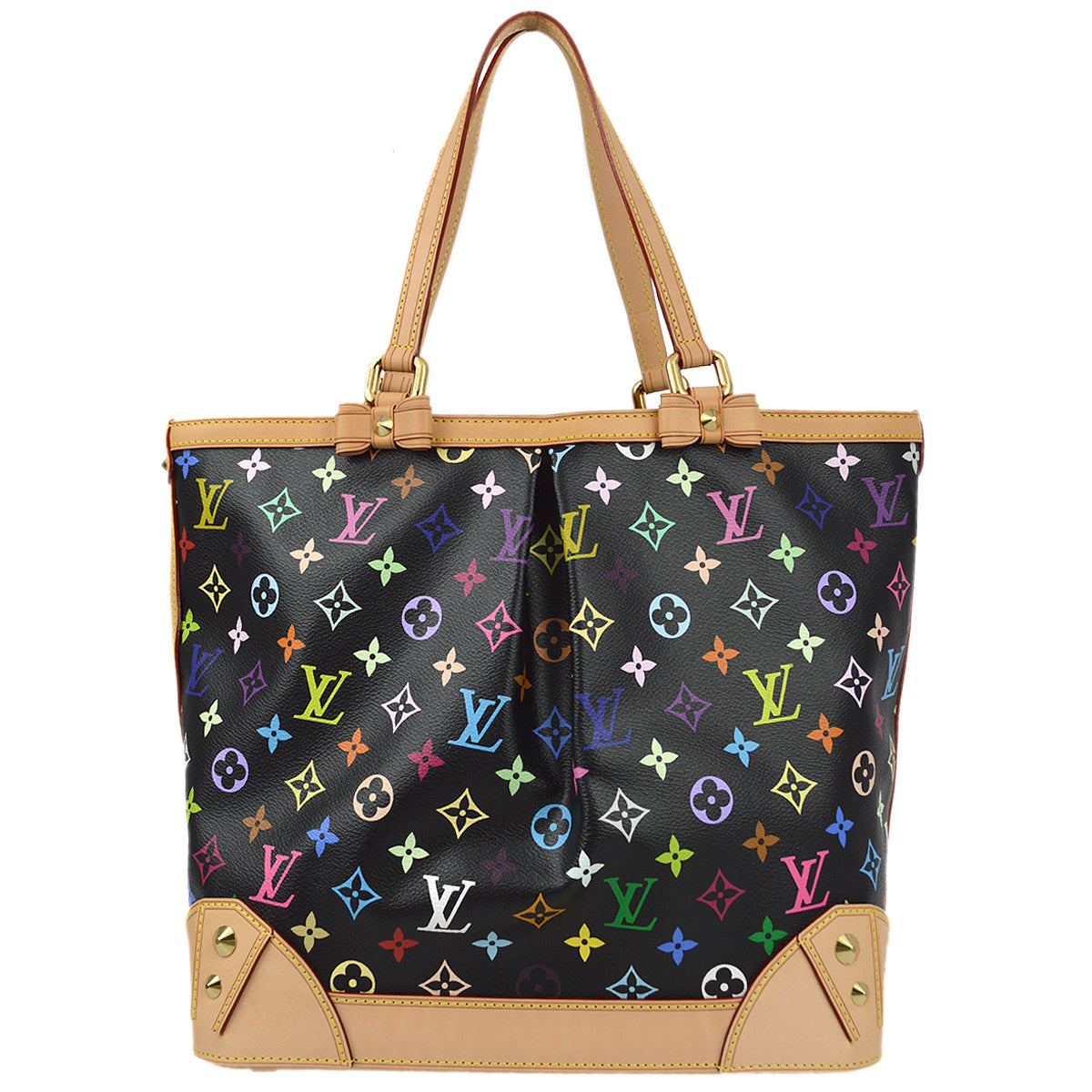 Louis Vuitton 2011 Black Monogram Multicolor Sharleen MM Tote Handbag M93213