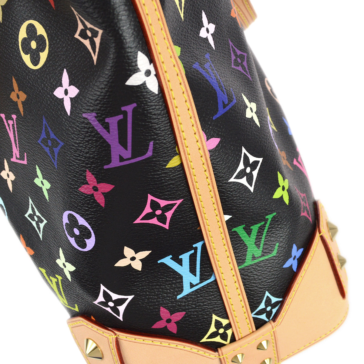 Louis Vuitton 2011 Black Monogram Multicolor Sharleen MM Tote Handbag M93213