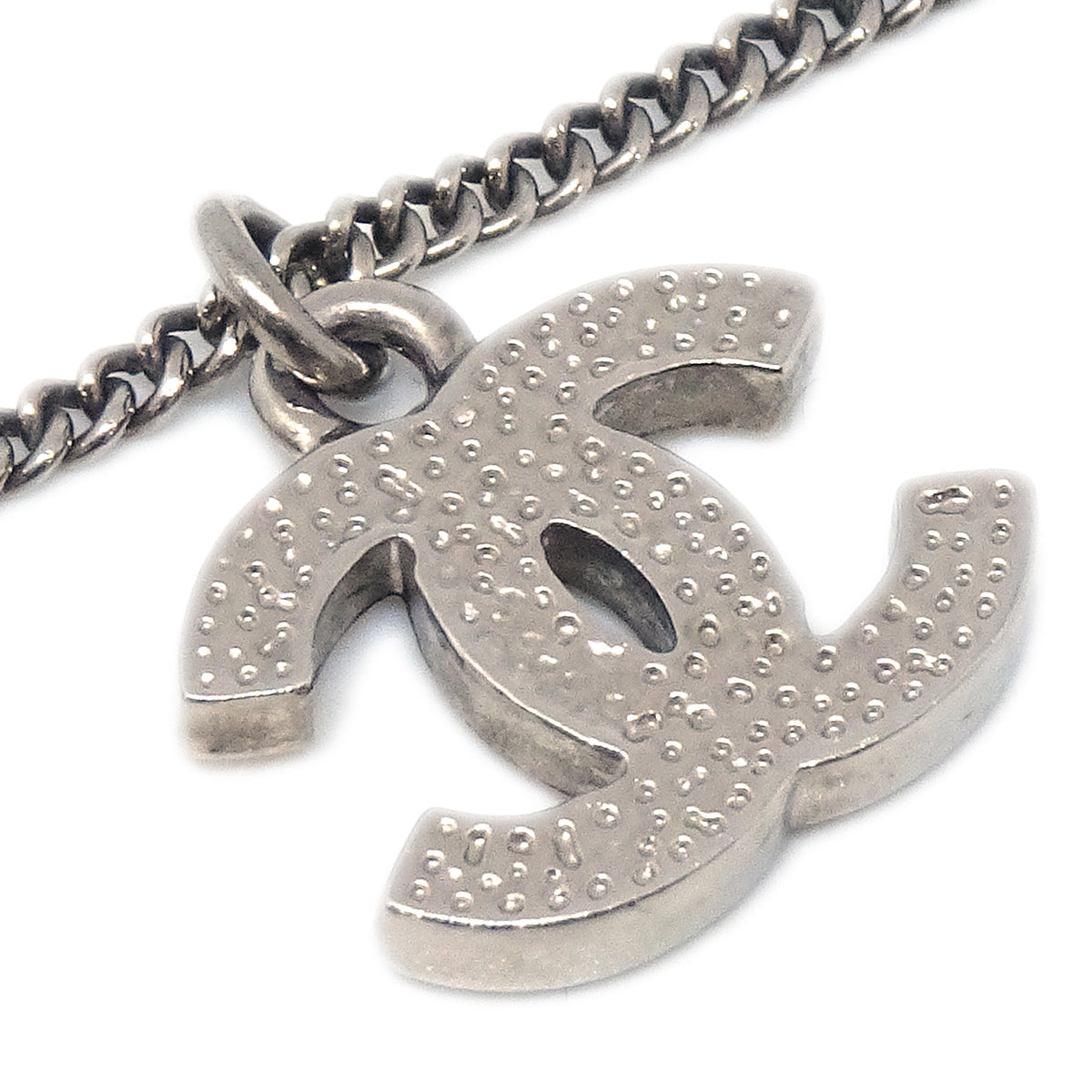 Chanel 2011 Crystal & Silver CC Necklace