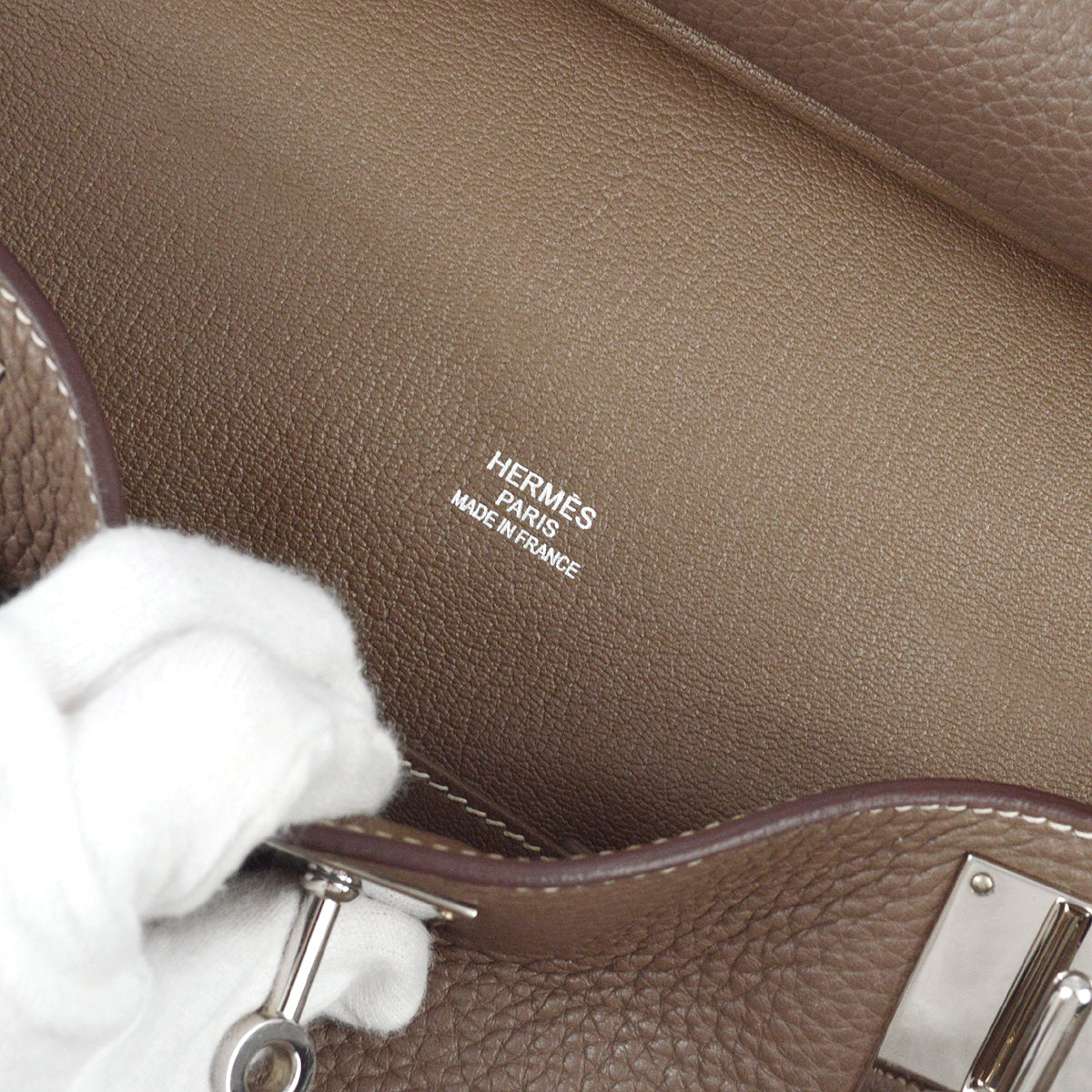 Hermes 2013 Etoupe Clemence Jypsiere 34 Shoulder Bag