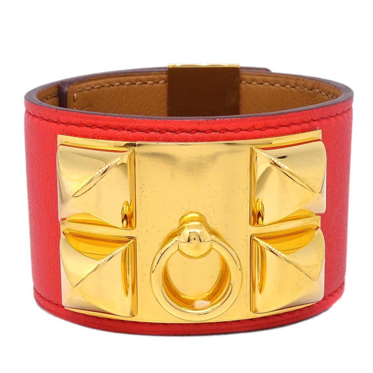 Hermes Collier De Chien Bangle Red